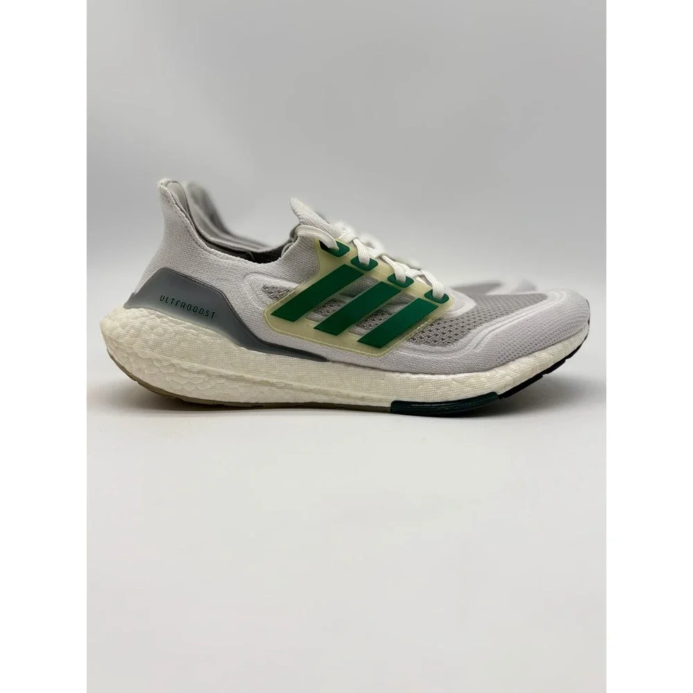 Adidas Ultraboost 21 Grey Green Men's Running Shoes FZ2326 Size 9.5